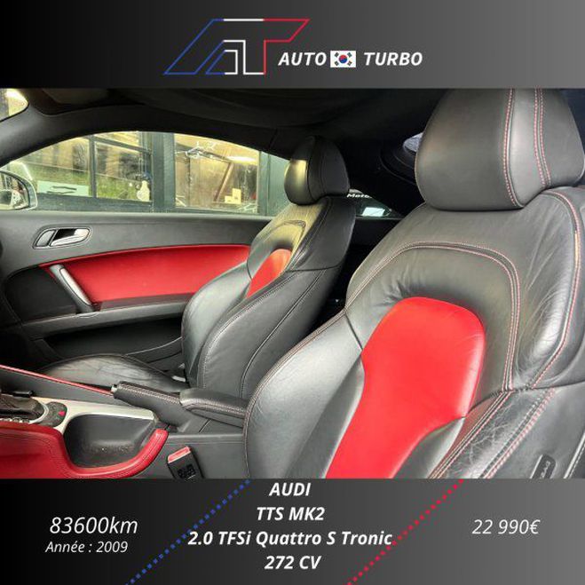 Audi TT S 2.0 TFSI 272CH QUATTRO S TRONIC 6 Noir de 2009