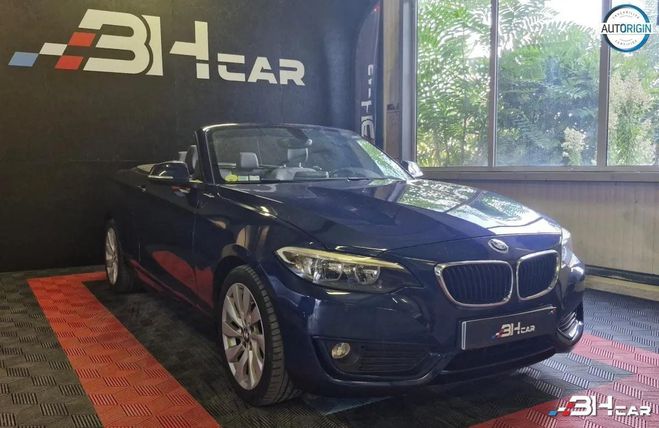BMW Serie 2 CABRIOLET 2.0 220 D 190 LOUNGE Bleu de 2015