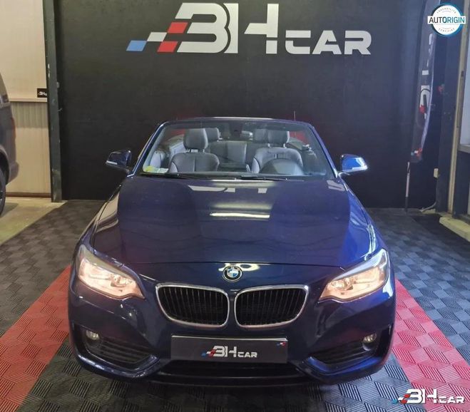 BMW Serie 2 CABRIOLET 2.0 220 D 190 LOUNGE Bleu de 2015