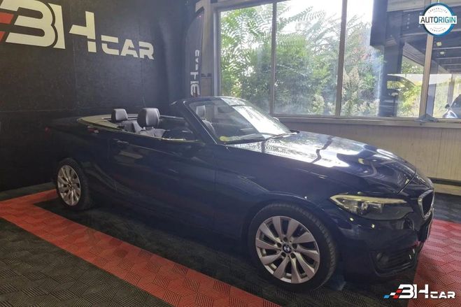 BMW Serie 2 CABRIOLET 2.0 220 D 190 LOUNGE Bleu de 2015