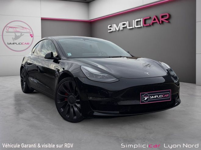 Tesla Model 3 Performance AWD 82 kw sow batterie 95 %  Noir de 2022