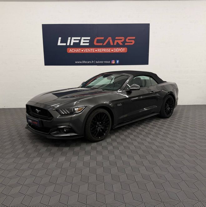 Ford Mustang Convertible 5.0 V8 GT cabriolet 421ch bo GRIS F de 2015