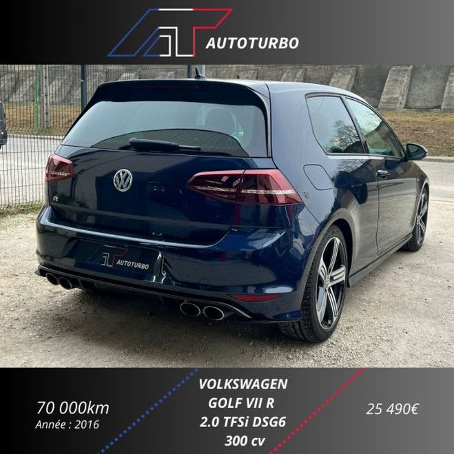 Volkswagen Golf VII 2.0 TSI 300CH BLUEMOTION TECHNOLOGY  Bleu de 2016