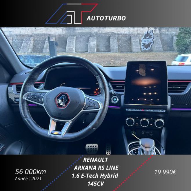 Renault Arkana 1.6 E-TECH 145CH RS LINE Noir de 2021