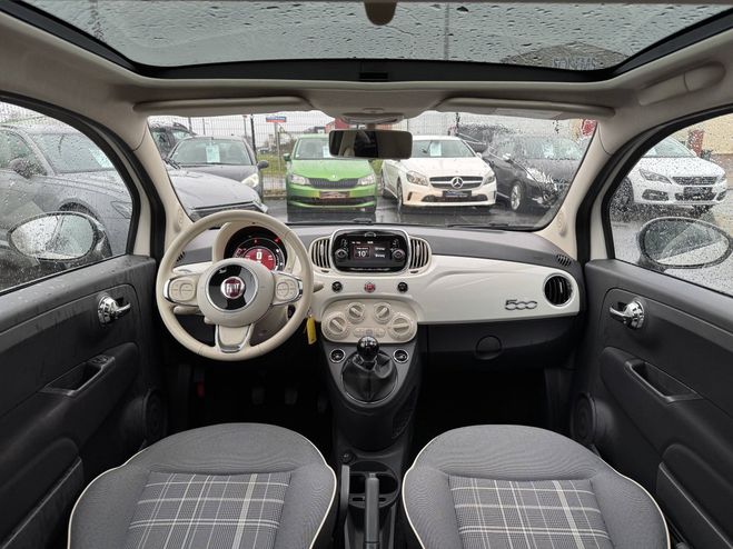 Fiat 500 1.2 69 LOUNGE TOIT PANO LED TEL CLIM RAD BLANC de 2017