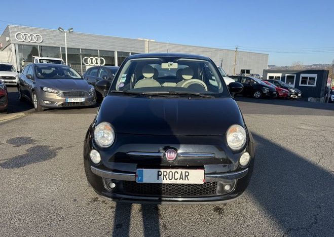Fiat 500 1.2 8V 69CH S&S LOUNGE DUALOGIC Noir de 2010