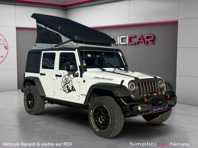 Jeep Wrangler 2.8 CRD 200 - 4x4 Unlimited BVA Rubicon  Blanc de 2018