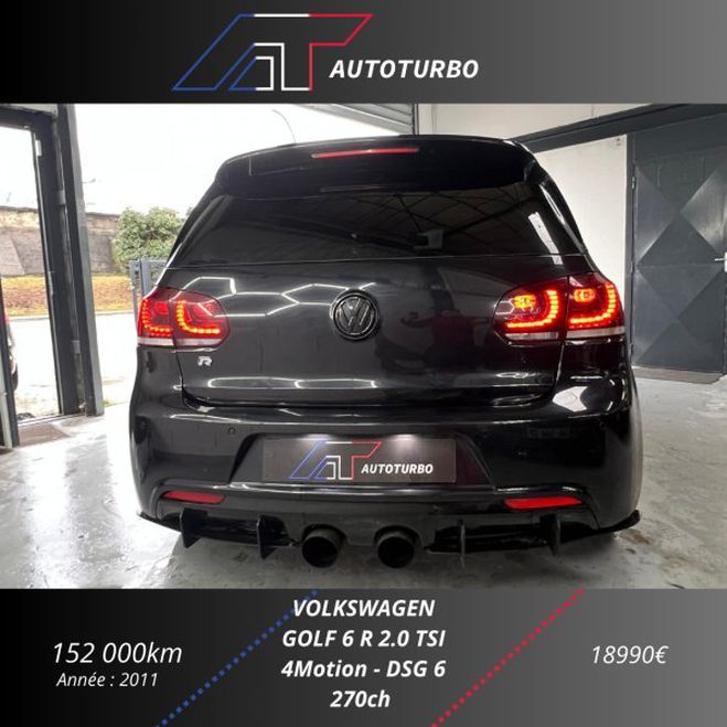Volkswagen Golf VI 2.0 TSI 270CH R 4MOTION DSG6 3P Vert C de 2011