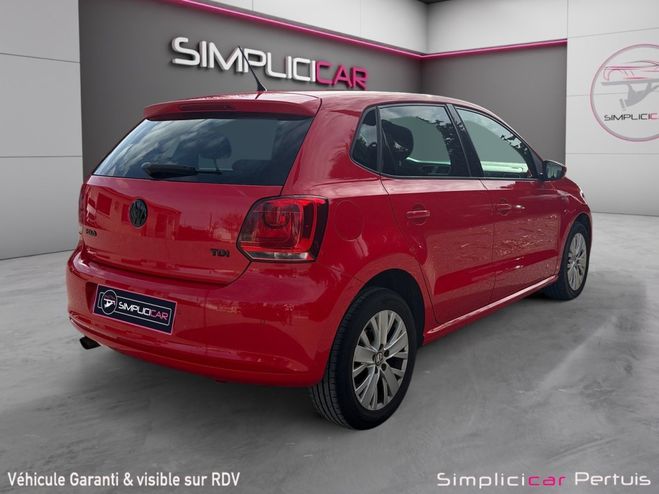 Volkswagen Polo 1.4 TDI 90 BlueMotion confortline �tat i Rouge de 2013