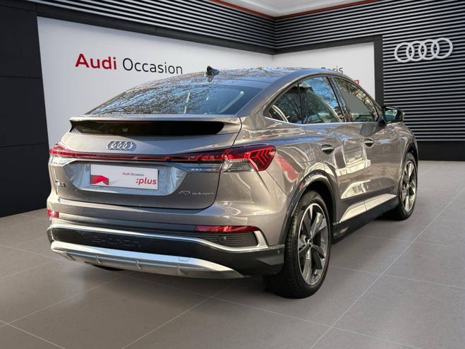 Audi Q4 E-Tron SPORTBACK 40 204 ch 82 kWh S line Gris de 2023