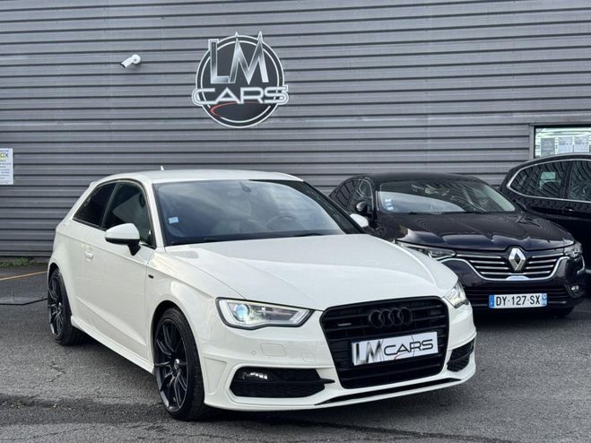Audi A3 Quattro 2.0 TDI - 184 - BV S-Tronic S-li BLANC de 2015