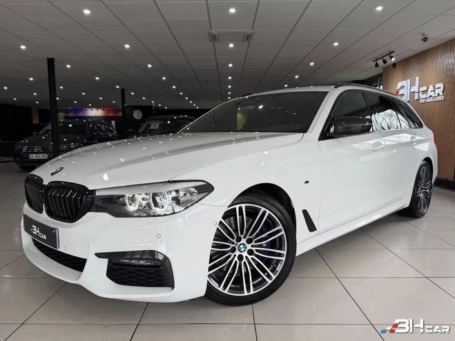 BMW Serie 5 525D 231 CH TOURING M-SPORT BVA8 GARANTI Blanc de 2018