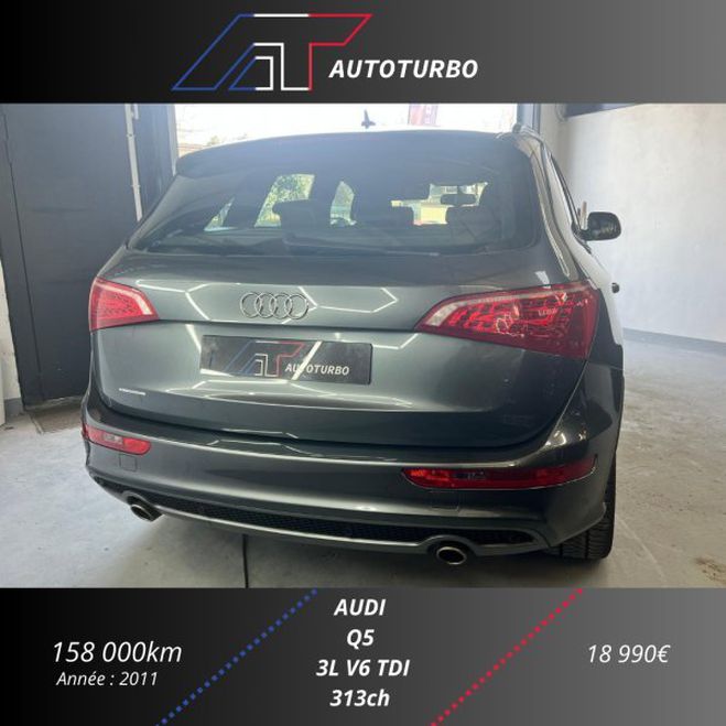 Audi Q5 3.0 V6 TDI 240CH FAP S LINE QUATTRO S TR Gris C de 2011