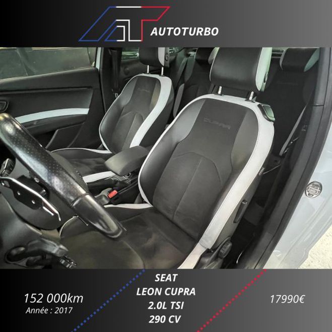 Seat Leon SC 2.0 TSI 290CH CUPRA 290 START&STOP DS Blanc de 2017