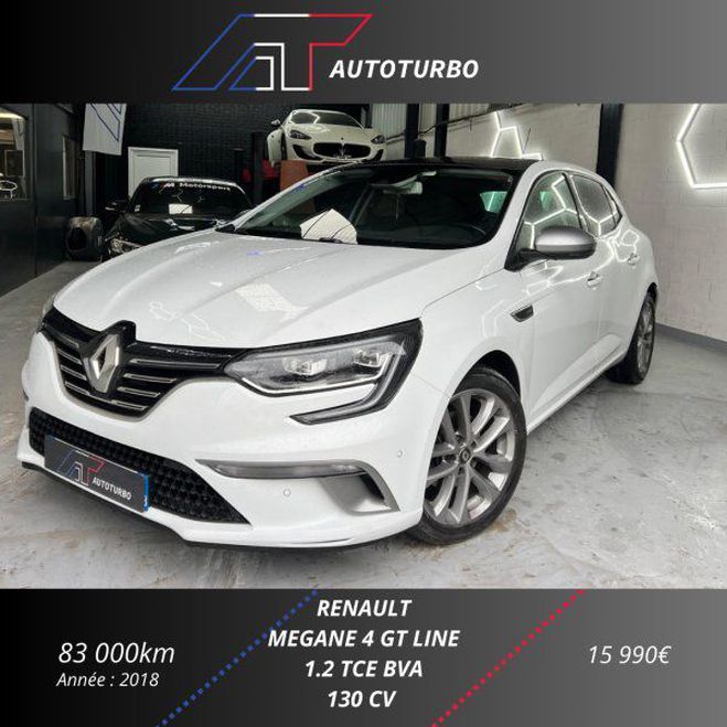 Renault Megane IV 1.2 TCE 130CH ENERGY GT LINE EDC Blanc de 2018