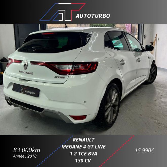 Renault Megane IV 1.2 TCE 130CH ENERGY GT LINE EDC Blanc de 2018