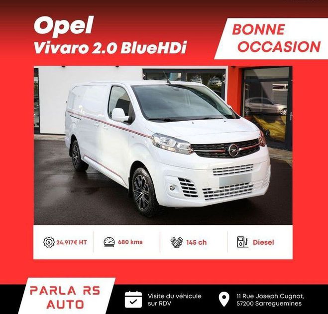 Cliquer pour voir la photo suivante Opel Vivaro 2.0 BlueHDi 145ch 3 places 2024 Blanc de 2024