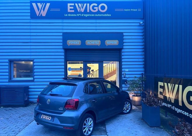 Volkswagen Polo 1.4 tdi dsg 7 toit ouvrant, carplay, emb Gris de 2015