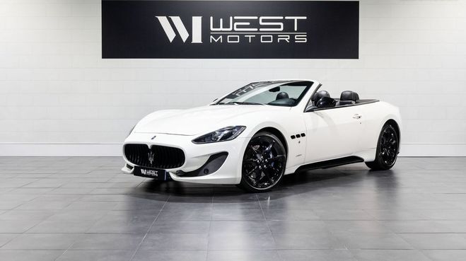 Cliquer pour voir la photo suivante Maserati Grancabrio Sport 4.7 V8 460 BVA ? Immat France Hist Blanc de 2016