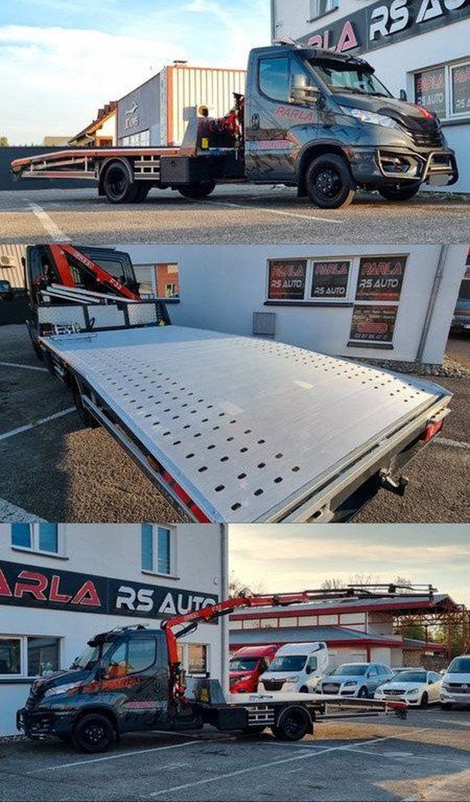 Iveco Daily 35C18 3.0 180ch porte voiture grue Gris de 2024