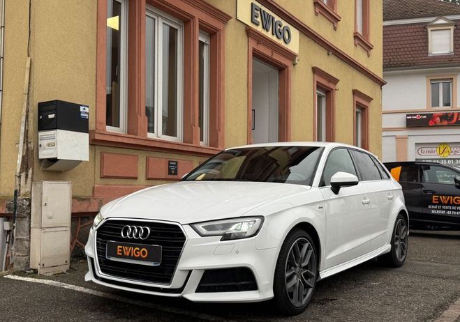 Audi A3 Sportback 2.0 tdi 150-s-line-s-tronic-bv Blanc de 2019