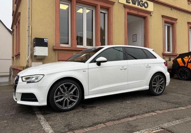 Audi A3 Sportback 2.0 tdi 150-s-line-s-tronic-bv Blanc de 2019