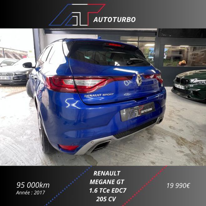 Renault Megane IV 1.6 TCE 205CH ENERGY GT EDC Bleu F de 2017