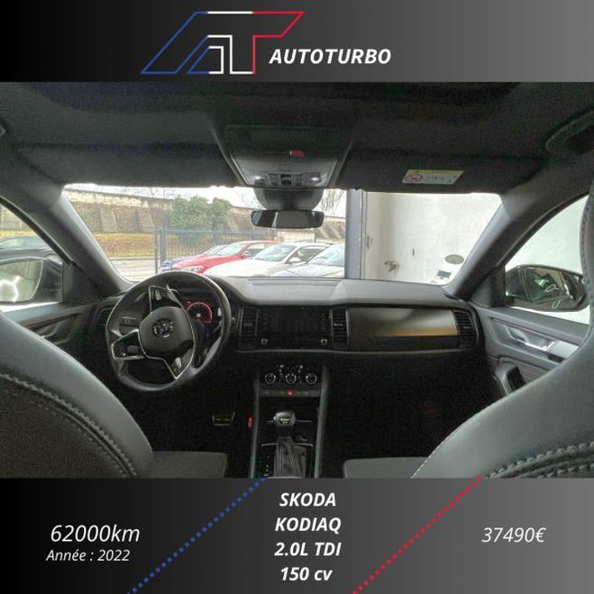 Skoda Kodiaq 2.0 TDI 150CH SCR SPORTLINE DSG7 7 PLACE Gris F de 2022
