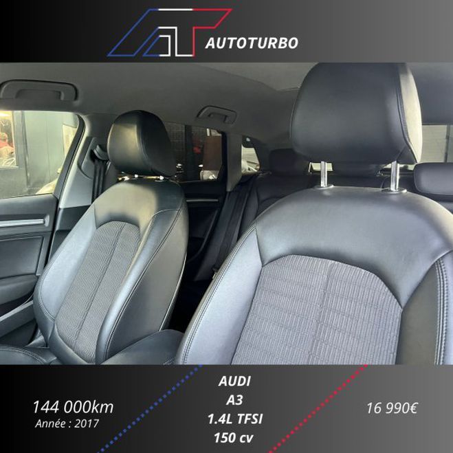 Audi A3 Sportback 1.4 TFSI COD 150CH DESIGN LUXE Gris de 2017
