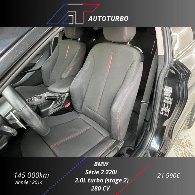 BMW Serie 2 COUPE (F22) 220IA 184CH SPORT Noir de 2014