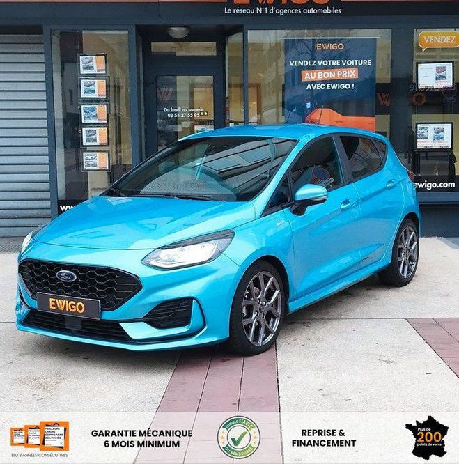 Ford Fiesta 1.0l 125ch mhev st-line 1�re main pack h Bleu de 2022
