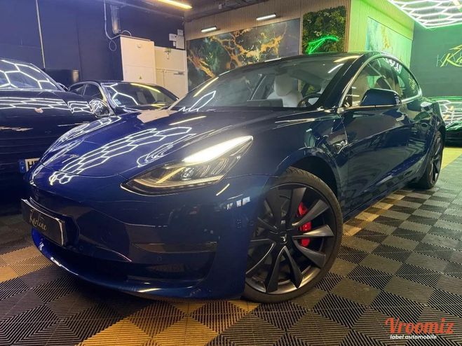 Cliquer pour voir la photo suivante Tesla Model 3 Model-3 ELECTRIC 485 cv 75KWH PERFORMANC Bleu de 2020