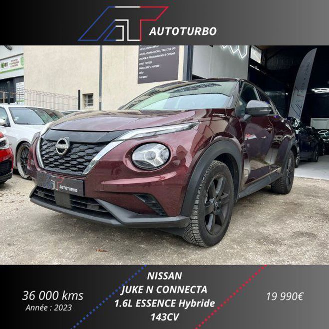Cliquer pour voir la photo suivante Nissan Juke 1.6 HYBRID 143CH N-CONNECTA 2023 Rouge de 2023