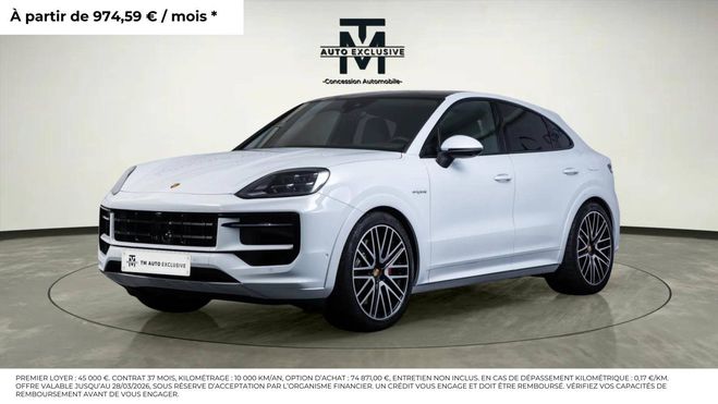 Cliquer pour voir la photo suivante Porsche Cayenne COUPE E-Hybrid 3.0 V6 519 ch S Blanc de 2024