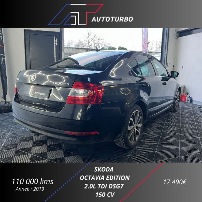 Skoda Octavia 2.0 TDI 150CH SCR EDITION DSG7 EURO6D-T Noir de 2019
