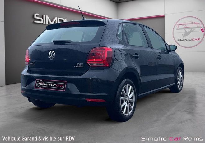 Volkswagen Polo TSI 90 Ch Lounge Garantie 12 mois Noir de 2016