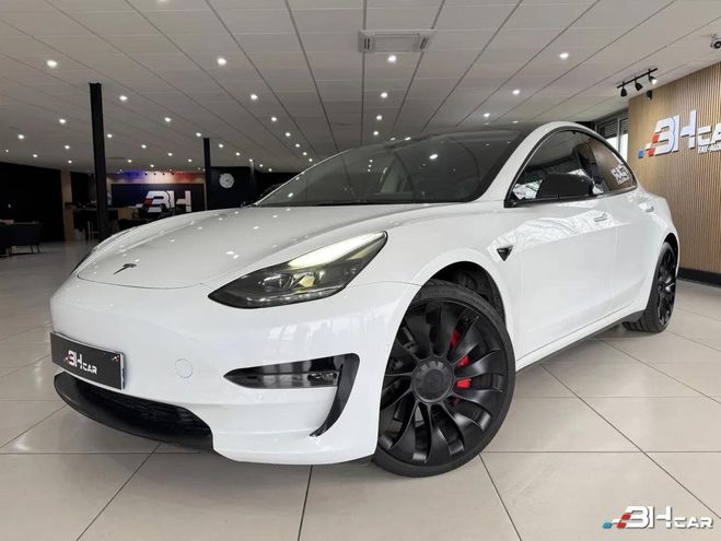 Cliquer pour voir la photo suivante Tesla Model 3 Model-3 82 KWH PERFORMANCE 513 CH 4WD DU Blanc de 2022