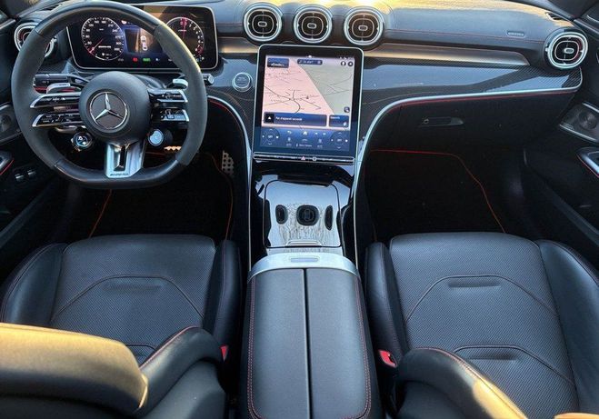 Mercedes Classe C 2.0 63 e 680h 475 phev hybrid 6.1kwh amg Noir de 2023
