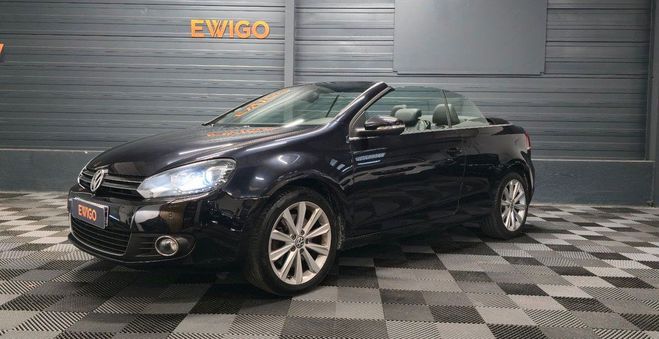 Volkswagen Golf cabriolet 2.0 tdi 140 bluemotion carat e Noir de 2012