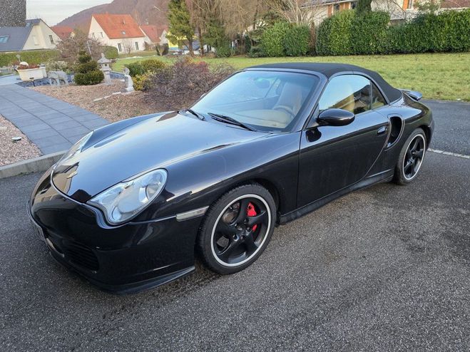 Cliquer pour voir la photo suivante Porsche 911 CABRIOLET (996) 420CH TURBO 3L6 Noir Basalt M de 2004