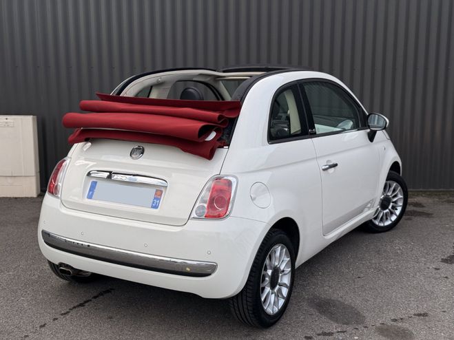 Fiat 500 C Cabriolet 1.2 69 ch Lounge, Distri+R�v Blanc de 2010