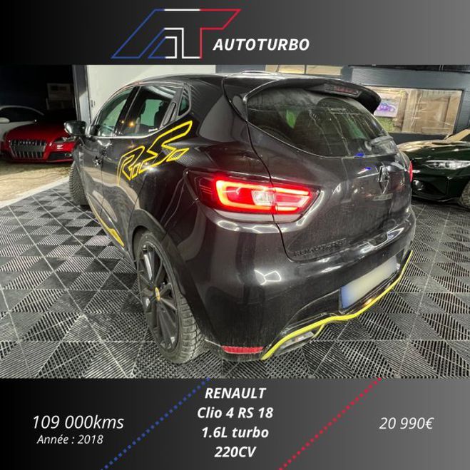Renault Clio RS IV 1.6 T 220CH 18 EDC 5P Noir de 2018