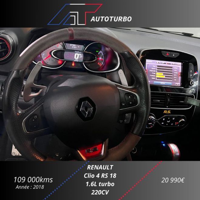 Renault Clio RS IV 1.6 T 220CH 18 EDC 5P Noir de 2018