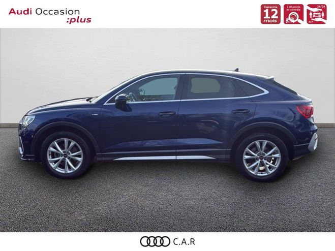 Audi Q3 Sportback 35 TFSI 150 ch S tronic 7 S li Bleu de 2022