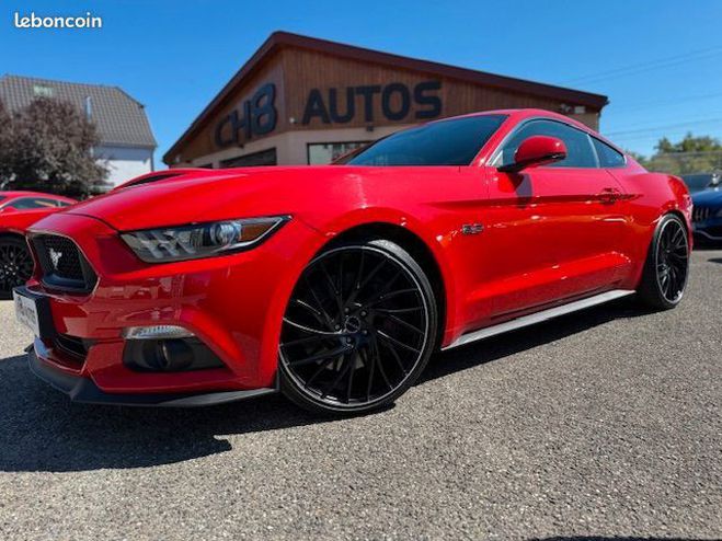 Ford Mustang V8 5.0 FASTBACK ROUGE PACK PREMIUM BOITE Rouge de 2016