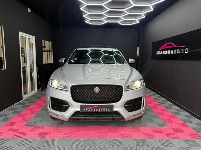 Jaguar F Pace 2L D 180ch AWD BVA8 R-Sport CHAINE FAITE Gris de 2018