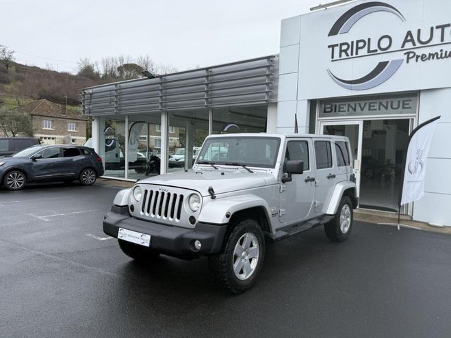 Jeep Wrangler 2.8 - 100 CRDi FAP Unlimited Sahara - AT GRIS CLAIR de 2012