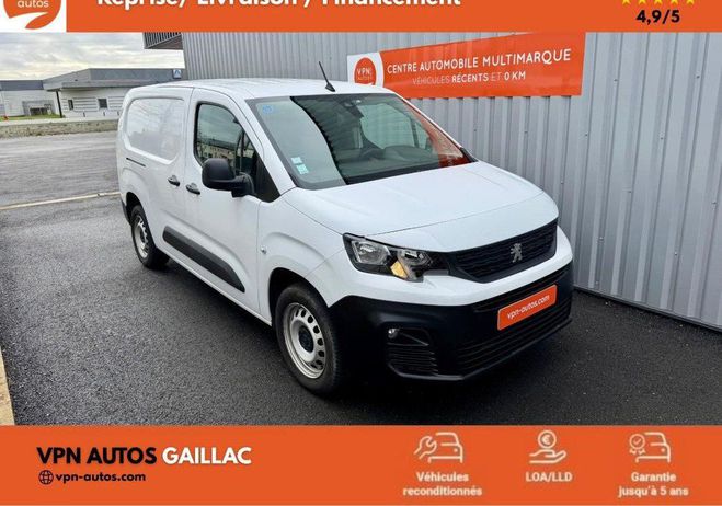 Peugeot Partner (12075 HT) LONG 950 KG 3 Places BLUEHDI  Blanc de 2019