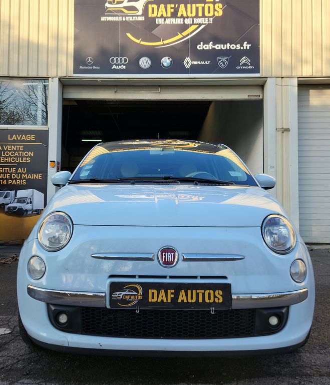 Fiat 500 1.3 jtd 16V 75 cv bleu ciel de 2008