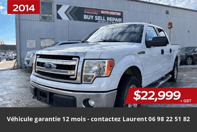 Ford F150 lariat ethanol 5.0l supercrew 4x4 tout c Blanc de 2014
